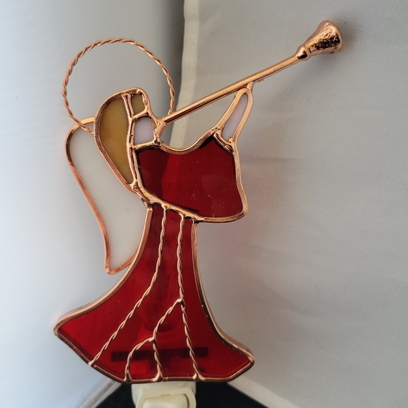 Stained glass nightlite approx 6.5" high - Picture 3 of 6